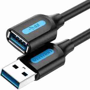 Vention USB 3.0 A Male to A Female Extension Cable 3M Black PVC Type