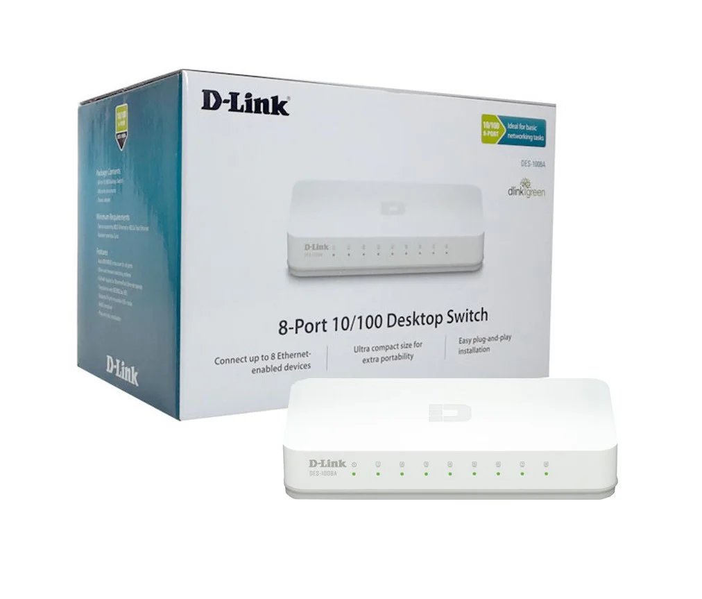D-Link DES-1008C/B 8 port 10/100Base-T unmanged switch