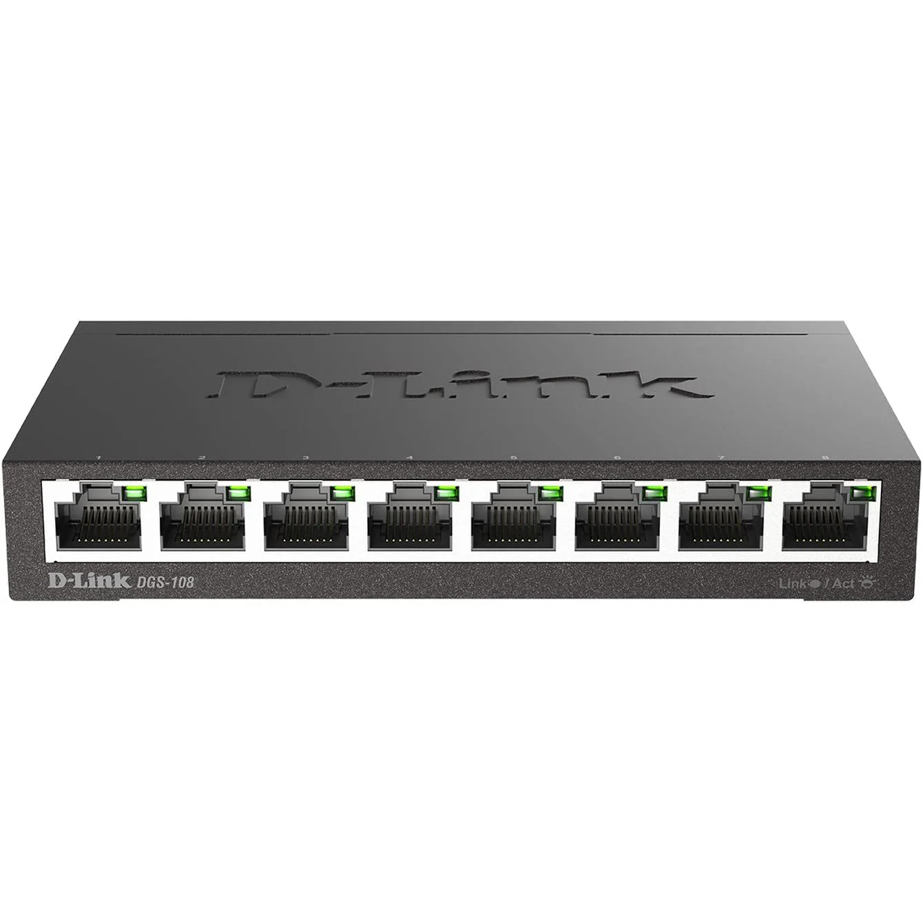 D-Link DGS-108/B 8-Port Gigabit Unmanaged Metal Desktop Switch