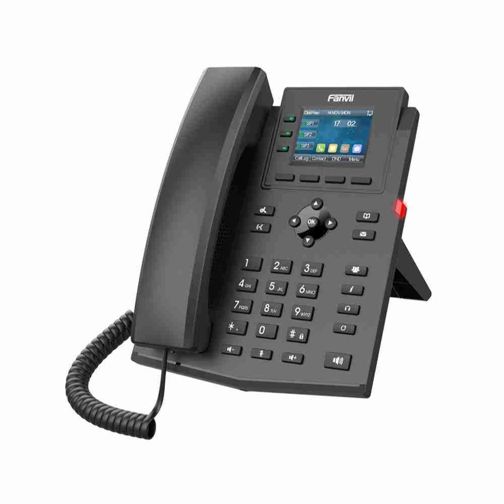 Fanvil X303P Enterprise IP Phone with 2.4-inch color screen