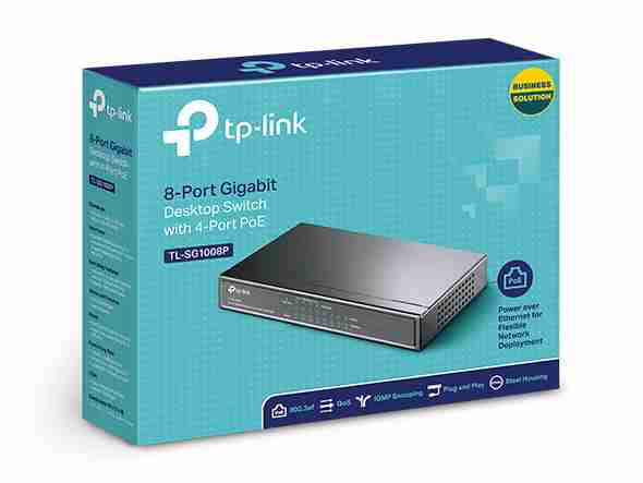 TP-Link 8-Port Gigabit Desktop Switch with 4-Port PoE+ - TL-SG1008P