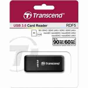 Transcend SD and microSD Card Reader USB 3.1 Gen 1, Black - TS-RDF5K