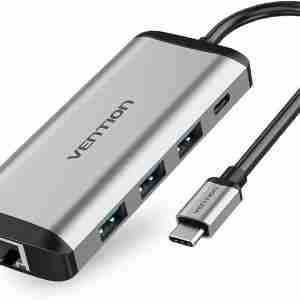 Vention USB-C Multi-Functional 6 in 1 Docking Station Type C to HDMI/USB3.0 - CNCHB
