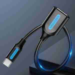 Vention CCSBB USB 2.0 C Male To A Female OTG Cable 0.15M (Black)