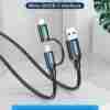Vention CQDBG USB 2.0 to 2-in-1 Micro USB & USB-C Cable (Black)