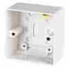 Single socket, white pattress box