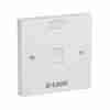 Single-gang faceplate with protective shutter for Cat6 or HDMI jack