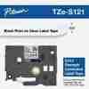 Brother laminated 9mm TZe-s121 black on clear Label Catridge Compatible
