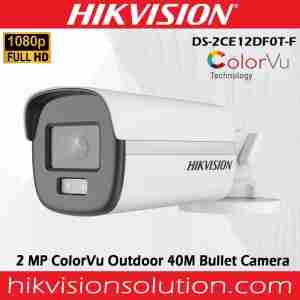 Monitor Probe 40M 2MP Colourvu Bullet - DS-2CE12DF0T-FS 3.6MM