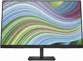 HP P24v G5 23.8" FHD Monitor, Black Color, Connectivity: 1 VGA, 1 HDMI 1.4 - 64W18AS