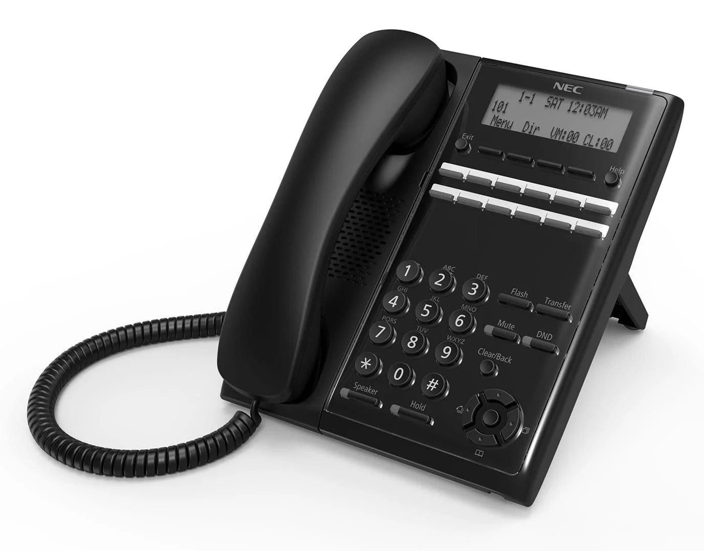 Nec IP7WW-12TXH Black 12 Button Digital Telephone with Speakerphone Console