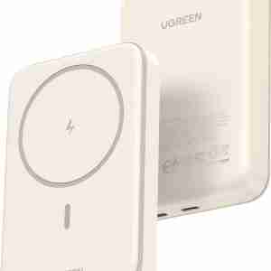 UGREEN 10000mAh Magnetic Wireless Power Bank Beige - PB561