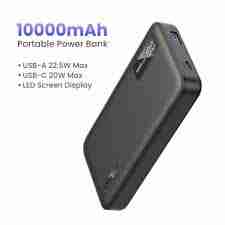 UGREEN 10000mAh Two-way Fast Charging Power Bank - Black - PB311