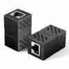 UGREEN RJ45 Network Keystone Jack Inline Coupler Female to Female 1pcs Black - NW114