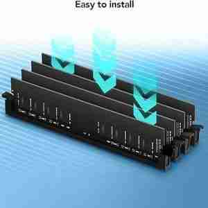 Lexar UDIMM DDR4 RAM 8GB 3200 MHz, 288-Pin U-DIMM Desktop Memory, High Performance Computer Memory, RAM Module Upgrade (LD4AU008G-B3200GSST)