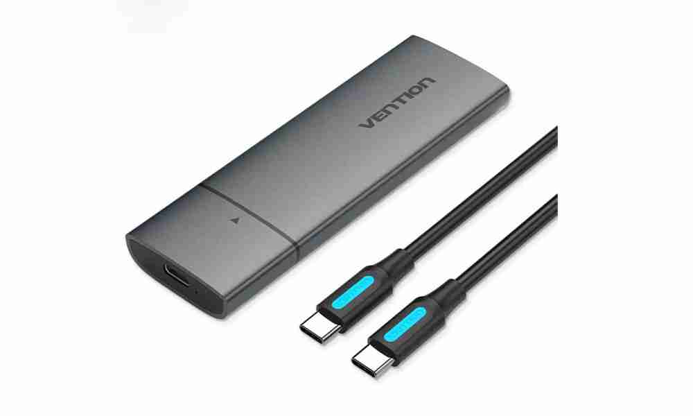 Vention M.2 NVMe SSD Enclosure (USB 3.1 Gen 2-C) – Gray Aluminum Alloy Type (KPGH0), - Image 2