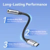 Vention BGMHA USB-C to 3.5 mm adapter cable showing gray aluminum alloy housing Close-up of gold-plated USB-C connector and 3.5 mm jack on the Vention adapter Vention DAC adapter plugged into a Pixel smartphone with earphones attached Side profile of the slim 0.1 m Vention audio adapter against a white background Vention audio adapter alongside a pair of 3.5 mm headphones and USB-C laptop port Cable shot highlighting the braided PVC jacket and aluminum housing of the adapter