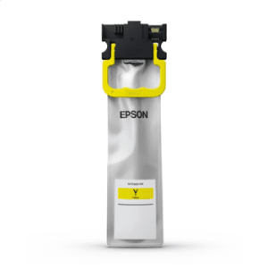 Epson C13T01C400 XL Yellow Ink Cartridge product image Installed yellow cartridge inside Epson WF-C579R printer High-yield Epson yellow ink cartridge for business use Epson original ink packaging – XL Yellow C13T01C400 Side view of Epson yellow cartridge for WF-C529R Almiria Kenya product showcase – Epson XL yellow cartridge