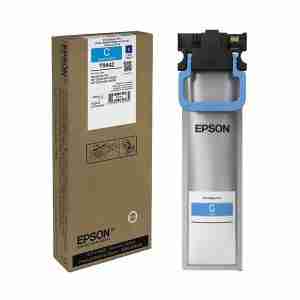 Epson C13T11C240 Cyan Ink Cartridge for WF-C5390 printer Genuine Epson cyan high-yield ink cartridge with XL capacity Box of Epson C13T11C240 cyan ink for WF-C5890DWF Side view of Epson pigment-based cyan ink cartridge High-volume cyan cartridge compatible with Epson WorkForce Pro printers Epson WF-C5390/C5890 compatible cyan cartridge from Almiria Kenya