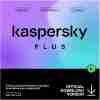 Kaspersky Plus 2024 box for 3 devices, 1-year license Kaspersky security software user dashboard interface Product listing of Kaspersky Plus at Almiria Techstore Mobile and desktop icons showing multi-device support VPN and antivirus protection icon highlights Almiria Limited storefront or branding
