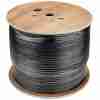Spool of Mercury Cat 6 S/FTP cable with foil shielding visible at cut end Close-up of cable jacket showing UV-resistant, waterproof outer layer Stripped cable end exposing four foil-shielded twisted pairs and drain wire Mercury Cat 6 S/FTP spool installed on a mounting rack for outdoor run Label on spool indicating “305 m Cat 6 S/FTP, 23 AWG, 250 MHz” Outdoor conduit routing Mercury shielded cable along building exterior