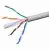 Spool of Mercury Cat 6 Plus UTP cable in light grey PVC jacket Stripped end showing 4×2 pair CCA conductors of Mercury Cat 6 Plus cable Close-up of PVC jacket text “Cat 6 Plus UTP, 0.57 mm CCA, 305 m” Mercury Cat 6 Plus cable laid out on a table ready for termination Side view of the 305 m Mercury UTP cable spool Network rack with Mercury Cat 6 Plus UTP cable neatly routed
