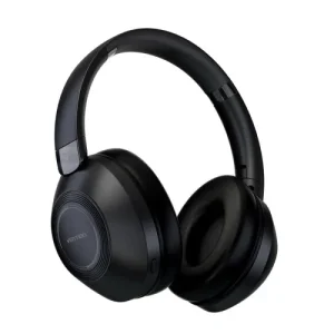 Vention SoundMate NBBB0 wireless headphones front view Side angle of Vention on-ear Bluetooth headphones Vention SoundMate NBBB0 with soft ear cushions Built-in control buttons on Vention wireless headphones Vention headphones charging via USB cable Lifestyle image of Vention headphones in use with mobile device