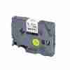 Compatible Brother TZ2-221 9mm black on white label tape roll Label printed with TZ2-221 on office file folder Brother P-touch printer with TZ2-221 tape installed Black text on white laminated label applied to storage bin 9mm durable label on home or office equipment Packaging of compatible TZ2-221 label tape for Brother printers