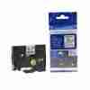 Compatible Brother TZ2-221 9mm black on white label tape roll Label printed with TZ2-221 on office file folder Brother P-touch printer with TZ2-221 tape installed Black text on white laminated label applied to storage bin 9mm durable label on home or office equipment Packaging of compatible TZ2-221 label tape for Brother printers