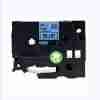 Compatible Brother TZ2-551 label tape roll black on blue 24mm black on blue label printed from Brother P-touch TZ2-551 tape applied to tool or equipment case Close-up of Brother compatible label with blue background P-touch printer with blue tape installed Laminated blue label tape for industrial use