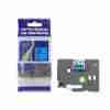 Compatible Brother TZ2-551 label tape roll black on blue 24mm black on blue label printed from Brother P-touch TZ2-551 tape applied to tool or equipment case Close-up of Brother compatible label with blue background P-touch printer with blue tape installed Laminated blue label tape for industrial use