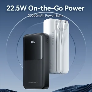 Vention 20000mAh Power Bank 22.5W FHPB0 with LED Display