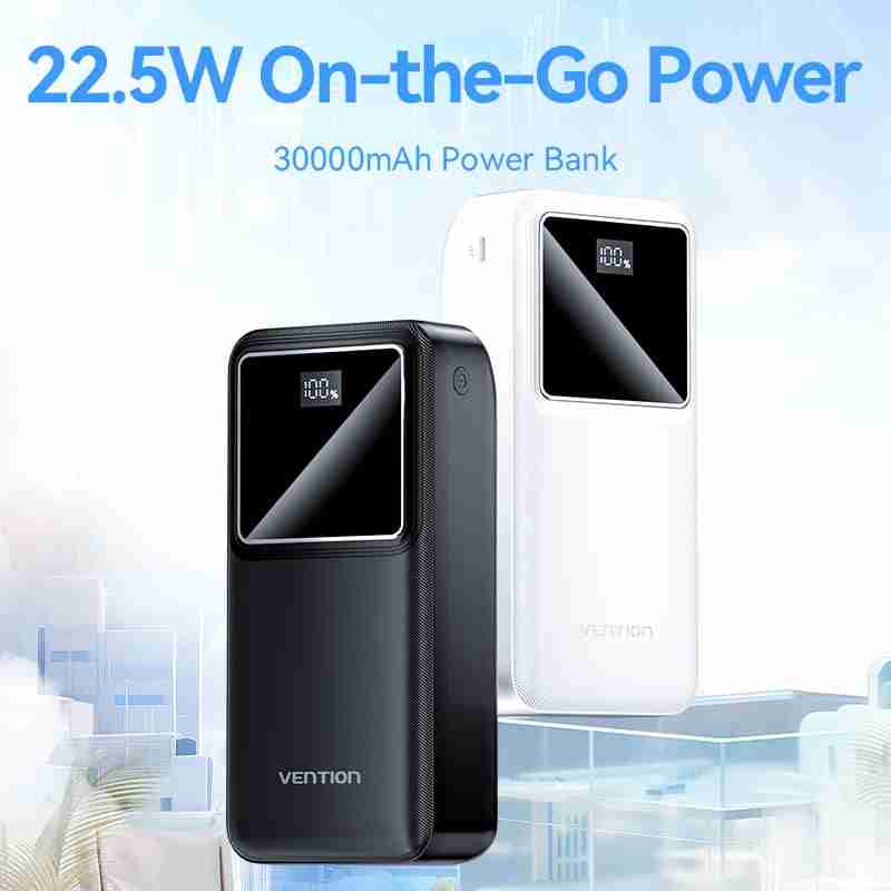 22.5W Fast Charging Power Bank – USB-C and USB-A Ports,