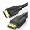 Vention AANBJ 5M HDMI 2.1 cable with gold-plated connectors HDMI 8K cable connected to TV and gaming console Coiled Vention 5-meter black HDMI cable Vention HDMI 2.1 cable plugged into home theater system Close-up of triple-shielded 28AWG HDMI cable build Product packaging for Vention 5M 8K HDMI cable