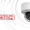 Hikvision DS-2CD1743G2-LIZ(S)U dual-light dome camera front view 4MP varifocal IP camera with built-in microphone Hikvision dome camera with motorized 2.8–12mm lens Outdoor-ready dome camera with IR and white light Hikvision smart motion detection camera with PoE DS-2CD1743G2-LIZ(S)U with IP67 and IK08 protection rating