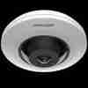 Hikvision DS-2CD2955G0-IS(U) fisheye IP camera front view 360° panoramic view camera with 5MP resolution IR-enabled fisheye CCTV camera for indoor surveillance Multi-display mode Hikvision fisheye camera ceiling mount DS-2CD2955G0-IS(U) with built-in microphone and IR Compact fisheye IP camera ideal for retail and office
