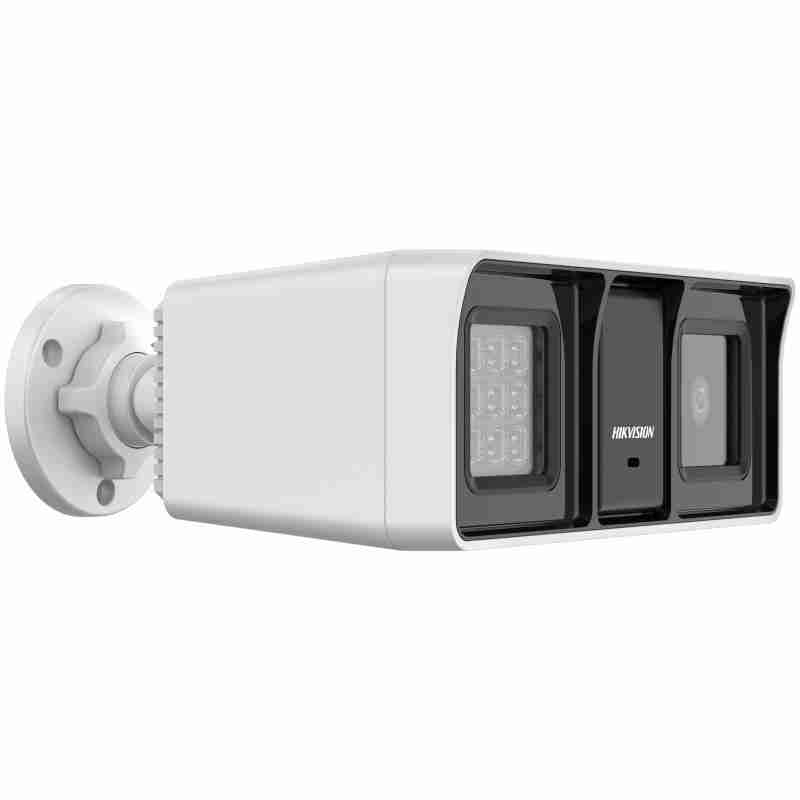 Hikvision DS-2CE18K0T-LFS 3K bullet camera front view Smart hybrid light fixed lens CCTV camera Hikvision bullet camera with built-in microphone 2.8mm fixed lens 3K bullet camera side view Outdoor-ready Hikvision bullet camera with audio Hikvision DS-2CE18K0T-LFS with IR and white light support