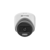 Hikvision DS-2CE70KF0T-LPFS indoor 3K ColorVu turret camera Smart hybrid light turret camera with built-in mic Hikvision indoor CCTV with white and IR light ColorVu turret camera with 2.8mm lens front view Hikvision TVI/AHD/CVI/CVBS switchable indoor camera Hikvision DS-2CE70KF0T-LPFS side angle for ceiling mount