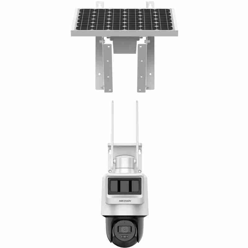 Hikvision DS-2DE2C400IWG-K/4G Solar Camera front view Solar-powered PTZ surveillance camera by Hikvision 4MP LTE-enabled remote CCTV camera from Hikvision Weatherproof solar security camera with IR night vision Hikvision wireless solar camera installation setup Hikvision camera with built-in SIM and long battery life