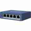 Hikvision DS-3E0505-O 5-Port Gigabit Switch Compact Hikvision Gigabit Network Switch Metal Shell Desktop Network Switch Fanless Silent Gigabit Switch 10Gbps 5-Port Switch by Hikvision Hikvision Energy-Efficient Network Switch