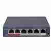 Hikvision DS-3E1106P-EI/M 4-Port PoE Switch Compact Smart PoE Switch with 2 Uplinks Hikvision Desktop PoE Switch for IP Cameras 45W PoE Budget Switch for Small Networks Hikvision VLAN Enabled PoE Switch DS-3E1106P-EI/M Smart Switch with Long Range