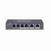 Hikvision DS-3E1106P-EI/M 4-Port PoE Switch Compact Smart PoE Switch with 2 Uplinks Hikvision Desktop PoE Switch for IP Cameras 45W PoE Budget Switch for Small Networks Hikvision VLAN Enabled PoE Switch DS-3E1106P-EI/M Smart Switch with Long Range