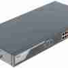 Hikvision DS-3E1318P-EI/M 16-Port PoE Switch 16-Port Fast Ethernet Smart PoE Switch Hikvision Hikvision PoE Network Switch for IP Cameras Rack-Mountable Smart PoE Switch by Hikvision Hikvision Switch with VLAN and PoE Watchdog DS-3E1318P-EI/M Front View with Uplink Ports