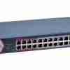 Hikvision DS-3E1326P-EI/M 24-Port Smart PoE Switch Hikvision 230W Fast Ethernet PoE Switch Front View Rack-Mountable Hikvision PoE Switch with Combo Port Smart Surveillance Switch with PoE Watchdog Function 24-Port PoE Switch for IP Cameras and VoIP Hikvision Network Switch with Long Range PoE and VLAN