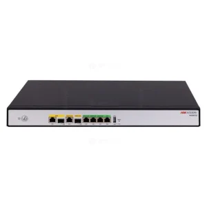 Hikvision AC Router Front View High-Performance Hikvision Business Router Hikvision Router 14Gbps Data Forwarding Hikvision Router with 288 AP Management Hikvision AC Router Multi-WAN Load Balancing Secure Hikvision Business Router for Networking