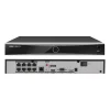 Front view of Hikvision DS-7608NXI-K1/8P 8-channel PoE NVR Hikvision AcuSense 4K NVR for IP surveillance systems Back panel ports on Hikvision DS-7608NXI-K1/8P NVR Compact 1U NVR with 8 PoE ports and HDMI/VGA output Smart facial recognition and perimeter protection NVR Hikvision 8-channel 4K NVR with AI motion detection