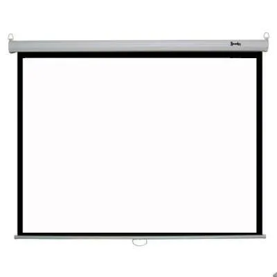 Auto Electric Projector Screen 243x243 cm Fully Extended View Motorized Projector Screen 96x96 Inches Front View Electric Projector Screen with Wall or Ceiling Mounting Options Auto Electric Projector Screen for Home Cinema Setup Silent Motorized Projector Screen Operation Close-up Auto Electric Projector Screen High-Gain Surface Material