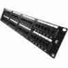 Giganet 48-port Cat6A UTP patch panel front view High-density 19-inch rack mount patch panel CAT6A Ethernet patch panel for structured cabling Giganet patch panel with 48 RJ45 ports Industrial-grade 48-port network patch panel Cat6A unshielded UTP patch panel rack-mounted