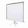 LW TPS‑180T tripod projector screen fully extended Screen showing 360° rotation mechanism Anti-skid feet detail on tripod base Ergonomic red handle for easy setup Slim tripod stand with sharp projection surface Side view of 180 × 180 cm foldable screen