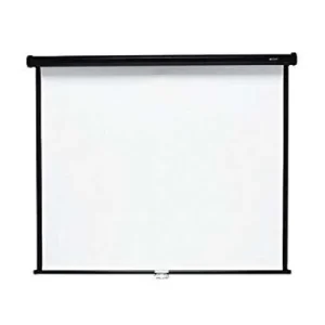 Wall Mount Projector Screen 127 x 127 cm Front View Compact 50x50 Inch Wall Mounted Projector Screen Matte White Fabric Projector Screen for Clear Display Wall Mounted Projector Screen Easy Installation Kit Durable Construction of Wall Mount 127x127 cm Screen Projector Screen Installed on Wall – 50x50 Inches Size 127 cm (50*50 inches)